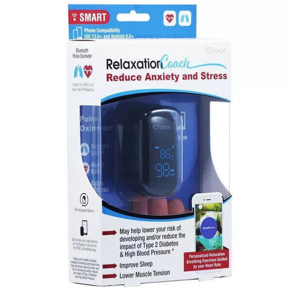 Other Ichoice Bluetooth Pulse Oximeter Relaxation Coach Reduce Anxiety Stress Ox20 Poshmark